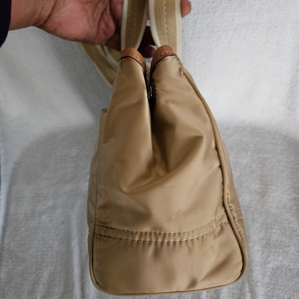 Coach Hampton Weekend Satin and Leather Small Tote Bag - Picture 4 of 16